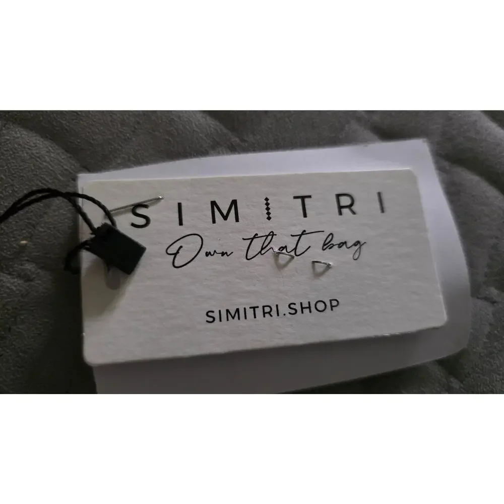 Simitri Rainbow Crystal Etoile Clutch NWT Multicolor Gingham Handcrafted